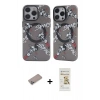 MARSİLYAN™- iPhone 12 Pro Max Kılıf Nova Doku Koleksiyonu - Siyah Mat Seramik Nano Ekran Koruyucu + Shine Kamera Lens Koruma Cam - SABE