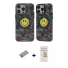 MARSİLYAN™- iPhone 12 Pro Max Kılıf Nova Doku Koleksiyonu - Siyah Mat Seramik Nano Ekran Koruyucu + Shine Kamera Lens Koruma Cam - SABE