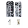 MARSİLYAN™- iPhone 12 Pro Max Kılıf Nova Doku Koleksiyonu - Siyah Mat Seramik Nano Ekran Koruyucu + Shine Kamera Lens - LT