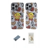 MARSİLYAN™- iPhone 12 Pro Max Kılıf Nova Doku Koleksiyonu - Siyah Mat Seramik Nano Ekran Koruyucu + Shine Kamera Lens Koruma Cam - SH