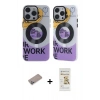 MARSİLYAN™- iPhone 12 Pro Max Kılıf Nova Doku Koleksiyonu - Siyah Mat Seramik Nano Ekran Koruyucu + Shine Kamera Lens Koruma Cam - SABE