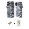 MARSİLYAN™- iPhone 12 Pro Max Kılıf Nova Doku Koleksiyonu - Siyah Mat Seramik Nano Ekran Koruyucu + Shine Kamera Lens Koruma Cam - SABE