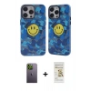 MARSİLYAN™- iPhone 12 Pro Max Kılıf Nova Doku Koleksiyonu - Siyah Mat Seramik Nano Ekran Koruyucu + Neon Fosforlu Kamera Lens - YL