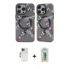 MARSİLYAN™- iPhone 12 Pro Max Kılıf Nova Doku Koleksiyonu - Siyah Polymer Nano Ekran Koruyucu + Shine Kamera Lens - LT