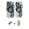 MARSİLYAN™- iPhone 12 Pro Max Kılıf Nova Doku Koleksiyonu - Siyah Polymer Nano Ekran Koruyucu + Metal Kamera Lens Koruma Cam - KI