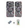 MARSİLYAN™- iPhone 12 Pro Max Kılıf Nova Doku Koleksiyonu - Siyah Polymer Nano Ekran Koruyucu + Metal Kamera Lens Koruma Cam - KI