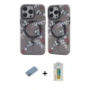 MARSİLYAN™- iPhone 12 Pro Max Kılıf Nova Doku Koleksiyonu - Siyah Polymer Nano Ekran Koruyucu + Shine Kamera Lens Koruma Cam - PE