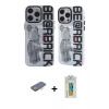 MARSİLYAN™- iPhone 12 Pro Max Kılıf Nova Doku Koleksiyonu - Siyah Polymer Nano Ekran Koruyucu + Renkli Kamera Lens Koruma Cam - TU
