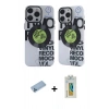 MARSİLYAN™- iPhone 12 Pro Max Kılıf Nova Doku Koleksiyonu - Siyah Polymer Nano Ekran Koruyucu + Shine Kamera Lens Koruma Cam - MI