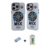 MARSİLYAN™- iPhone 12 Pro Max Kılıf Nova Doku Koleksiyonu - Siyah Polymer Nano Ekran Koruyucu + Shine Kamera Lens Koruma Cam - MI