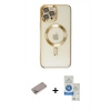 MARSİLYAN™- iPhone 12 Pro Max Kılıf Nova Işık Özel Seri - Şeffaf Royal Nano Ekran Koruyucu + Shine Kamera Lens Koruma Cam - SABE