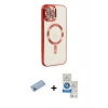 MARSİLYAN™- iPhone 12 Pro Max Kılıf Nova Işık Özel Seri - Şeffaf Royal Nano Ekran Koruyucu + Shine Kamera Lens Koruma Cam - MI