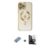 MARSİLYAN™- iPhone 12 Pro Max Kılıf Nova Işık Özel Seri - Şeffaf Temperli Cam Ekran Koruyucu + Shine Kamera Lens Koruma Cam - GI