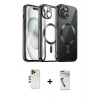 MARSİLYAN™- iPhone 12 Pro Max Kılıf Nova Işık Özel Seri - Şeffaf Uv Polymer Nano Ekran Koruyucu + Shine Kamera Lens - GD