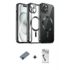 MARSİLYAN™- iPhone 12 Pro Max Kılıf Nova Işık Özel Seri - Şeffaf Uv Polymer Nano Ekran Koruyucu + Shine Kamera Lens Koruma Cam - SH