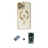 MARSİLYAN™- iPhone 12 Pro Max Kılıf Nova Işık Özel Seri - Siyah 360 Mat Full Body Arka Koruyucu + Metal Kamera Lens Koruma Cam - KI