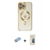 MARSİLYAN™- iPhone 12 Pro Max Kılıf Nova Işık Özel Seri - Siyah 6D Mat Seramik Hayalet Nano Ekran Koruyucu + Shine Kamera Lens Koruma Cam - MI