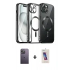 MARSİLYAN™- iPhone 12 Pro Max Kılıf Nova Işık Özel Seri - Siyah Joko 5D Cam + Neon Fosforlu Kamera Lens - BZ