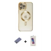 MARSİLYAN™- iPhone 12 Pro Max Kılıf Nova Işık Özel Seri - Siyah Joko 5D Cam + Metal Kamera Lens Koruma Cam - GD