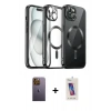 MARSİLYAN™- iPhone 12 Pro Max Kılıf Nova Işık Özel Seri - Siyah Joko 5D Cam + Neon Fosforlu Kamera Lens - SI
