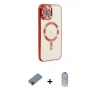 MARSİLYAN™- iPhone 12 Pro Max Kılıf Nova Işık Özel Seri - Siyah Joko Magic 5D Cam + Metal Kamera Lens Koruma Cam - KI