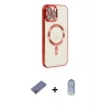 MARSİLYAN™- iPhone 12 Pro Max Kılıf Nova Işık Özel Seri - Siyah Joko Magic 5D Cam + Metal Kamera Lens Koruma Cam - GD