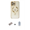MARSİLYAN™- iPhone 12 Pro Max Kılıf Nova Işık Özel Seri - Siyah Joko Magic 5D Cam + Sierra Blue Shine Kamera Lens Koruma Cam