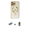 MARSİLYAN™- iPhone 12 Pro Max Kılıf Nova Işık Özel Seri - Siyah Joko Magic 5D Hayalet Cam + Renkli Kamera Lens Koruma Cam - TU