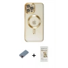MARSİLYAN™- iPhone 12 Pro Max Kılıf Nova Işık Özel Seri - Siyah Mat Seramik Nano Ekran Koruyucu + Metal Kamera Lens Koruma Cam - KI