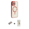 MARSİLYAN™- iPhone 12 Pro Max Kılıf Nova Işık Özel Seri - Siyah Mat Seramik Nano Ekran Koruyucu + Shine Kamera Lens Koruma Cam - SABE