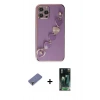 MARSİLYAN™- iPhone 12 Pro Max Kılıf Nova Işık Prime - Şeffaf 360 Full Body Arka Koruyucu + Metal Kamera Lens Koruma Cam - GD