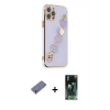 MARSİLYAN™- iPhone 12 Pro Max Kılıf Nova Işık Prime - Şeffaf 360 Full Body Arka Koruyucu + Metal Kamera Lens Koruma Cam - GD