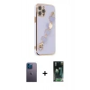 MARSİLYAN™- iPhone 12 Pro Max Kılıf Nova Işık Prime - Şeffaf 360 Full Body Arka Koruyucu + Neon Fosforlu Kamera Lens - MI