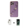 MARSİLYAN™- iPhone 12 Pro Max Kılıf Nova Işık Prime - Şeffaf 360 Full Body Arka Koruyucu + Shine Kamera Lens - GD