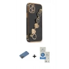 MARSİLYAN™- iPhone 12 Pro Max Kılıf Nova Işık Prime - Şeffaf Royal Nano Ekran Koruyucu + Shine Kamera Lens Koruma Cam - GD