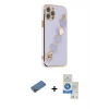 MARSİLYAN™- iPhone 12 Pro Max Kılıf Nova Işık Prime - Şeffaf Royal Nano Ekran Koruyucu + Shine Kamera Lens Koruma Cam - GD