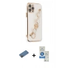 MARSİLYAN™- iPhone 12 Pro Max Kılıf Nova Işık Prime - Şeffaf Royal Nano Ekran Koruyucu + Shine Kamera Lens Koruma Cam - GD
