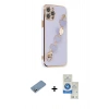MARSİLYAN™- iPhone 12 Pro Max Kılıf Nova Işık Prime - Şeffaf Royal Nano Ekran Koruyucu + Shine Kamera Lens Koruma Cam - GS