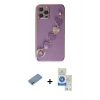 MARSİLYAN™- iPhone 12 Pro Max Kılıf Nova Işık Prime - Şeffaf Royal Nano Ekran Koruyucu + Shine Kamera Lens Koruma Cam - GS