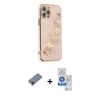 MARSİLYAN™- iPhone 12 Pro Max Kılıf Nova Işık Prime - Şeffaf Royal Nano Ekran Koruyucu + Metal Kamera Lens Koruma Cam - KI