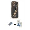 MARSİLYAN™- iPhone 12 Pro Max Kılıf Nova Işık Prime - Şeffaf Royal Nano Ekran Koruyucu + Metal Kamera Lens Koruma Cam - KI