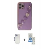 MARSİLYAN™- iPhone 12 Pro Max Kılıf Nova Işık Prime - Şeffaf Royal Nano Ekran Koruyucu + Shine Kamera Lens - LT
