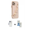 MARSİLYAN™- iPhone 12 Pro Max Kılıf Nova Işık Prime - Şeffaf Royal Nano Ekran Koruyucu + Shine Kamera Lens - LT