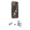 MARSİLYAN™- iPhone 12 Pro Max Kılıf Nova Işık Prime - Şeffaf Royal Nano Ekran Koruyucu + Mavi Shine Kamera Lens Koruma Cam