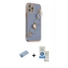 MARSİLYAN™- iPhone 12 Pro Max Kılıf Nova Işık Prime - Şeffaf Royal Nano Ekran Koruyucu + Mavi Shine Kamera Lens Koruma Cam