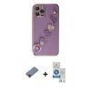 MARSİLYAN™- iPhone 12 Pro Max Kılıf Nova Işık Prime - Şeffaf Royal Nano Ekran Koruyucu + Metal Kamera Lens Koruma Cam - KI