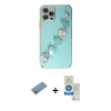 MARSİLYAN™- iPhone 12 Pro Max Kılıf Nova Işık Prime - Şeffaf Royal Nano Ekran Koruyucu + Shine Kamera Lens Koruma Cam - PE
