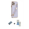 MARSİLYAN™- iPhone 12 Pro Max Kılıf Nova Işık Prime - Şeffaf Royal Nano Ekran Koruyucu + Shine Kamera Lens Koruma Cam - SH