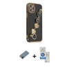 MARSİLYAN™- iPhone 12 Pro Max Kılıf Nova Işık Prime - Şeffaf Royal Nano Ekran Koruyucu + Shine Kamera Lens Koruma Cam - SH