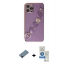 MARSİLYAN™- iPhone 12 Pro Max Kılıf Nova Işık Prime - Şeffaf Royal Nano Ekran Koruyucu + Shine Kamera Lens Koruma Cam - SH